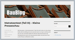 Desktop Screenshot of baublog.haeselich.de